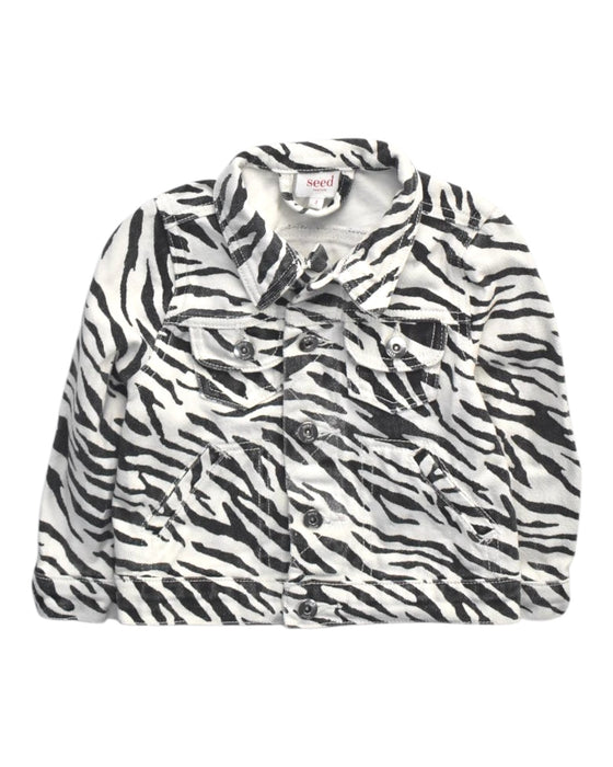A Black Lightweight Jackets from Seed in size 3T for girl. (Front View)