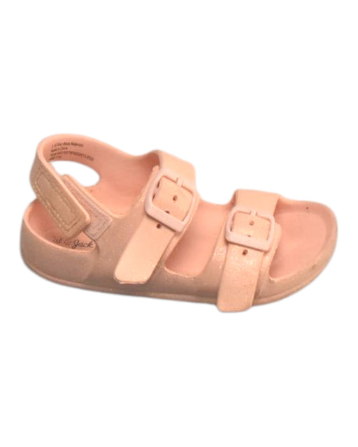 A Peach Sandals from Retykle in size 6T for girl. (Front View)