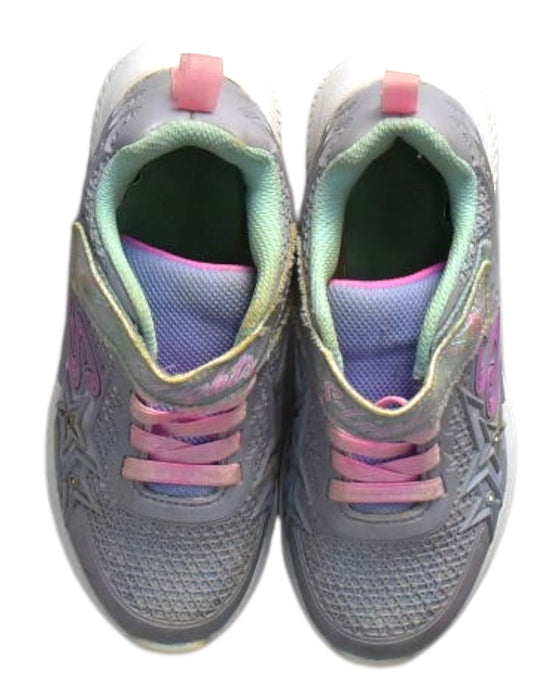 A Multicolour Sneakers from Skechers in size 6T for girl. (Back View)