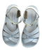 A White Sandals from Sun-San in size 6T for girl. (Back View)