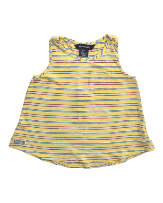 A Yellow Sleeveless Tops from Ralph Lauren in size 3T for girl. (Front View)