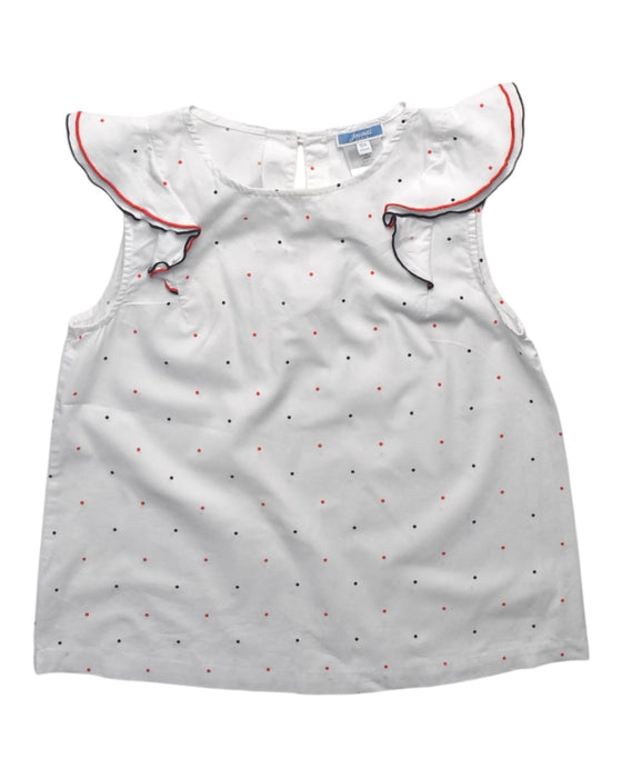 A White Sleeveless Tops from Jacadi in size 10Y for girl. (Front View)
