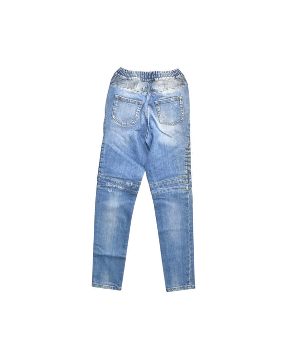 A Blue Jeans from Balmain in size 10Y for boy. (Back View)