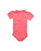 A Pink Short Sleeve Bodysuits from Petit Bateau in size 12-18M for girl. (Back View)