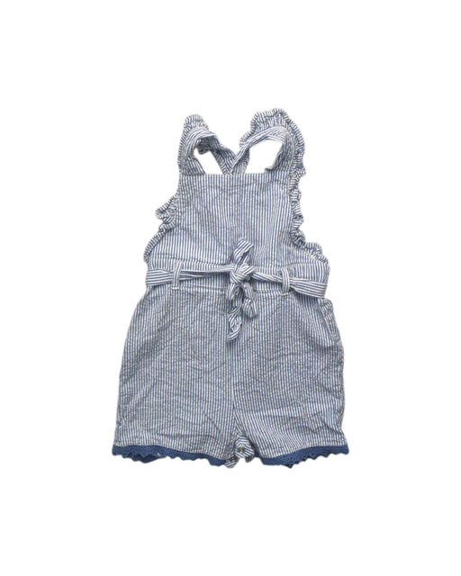 A Blue Sleeveless Rompers from Mothercare in size 3-6M for girl. (Front View)