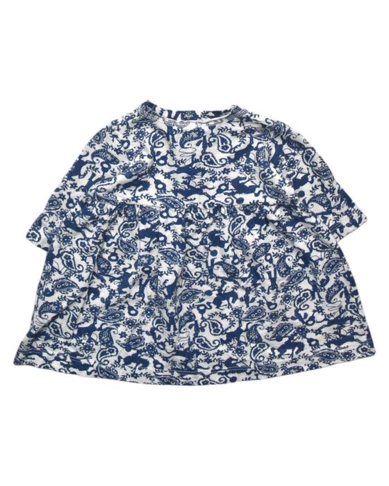 A Navy Short Sleeve Dresses from Petit Bateau in size 3-6M for girl. (Back View)
