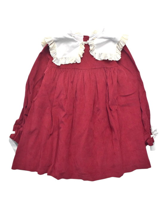A Red Long Sleeve Dresses from Benedita in size 6T for girl. (Front View)