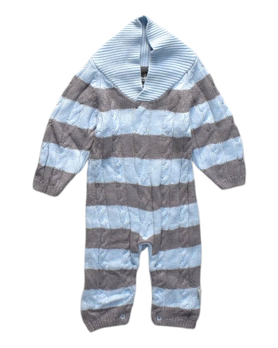 A Blue Long Overalls from Chateau de Sable in size 0-3M for neutral. (Front View)
