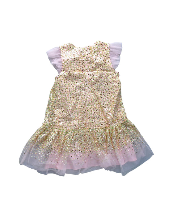 A Multicolour Sleeveless Dresses from Seed in size 10Y for girl. (Back View)