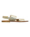 A Gold Sandals from Fendi in size 7Y for girl. (Front View)
