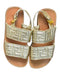 A Gold Sandals from Fendi in size 7Y for girl. (Back View)