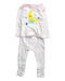 A White Pyjama Sets from Oeteo in size 6-12M for girl. (Front View)
