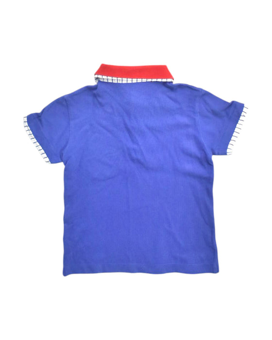 A Blue Short Sleeve Polos from Fendi in size 6T for boy. (Back View)