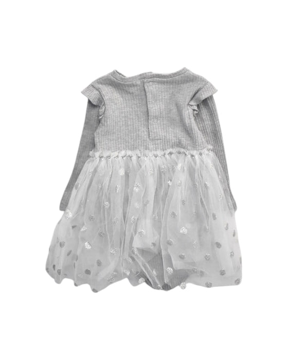 A Grey Long Sleeve Dresses from Mayoral in size 6-12M for girl. (Back View)