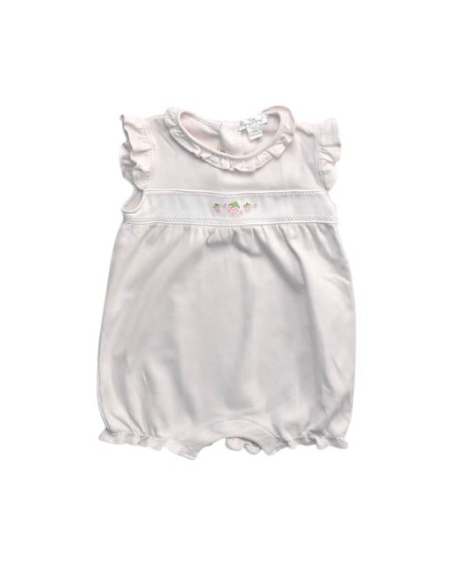 A White Sleeveless Rompers from Kissy Kissy in size 6-12M for girl. (Front View)