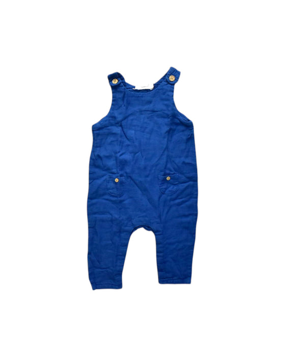 A Blue Long Overalls from Chateau de Sable in size 6-12M for neutral. (Front View)