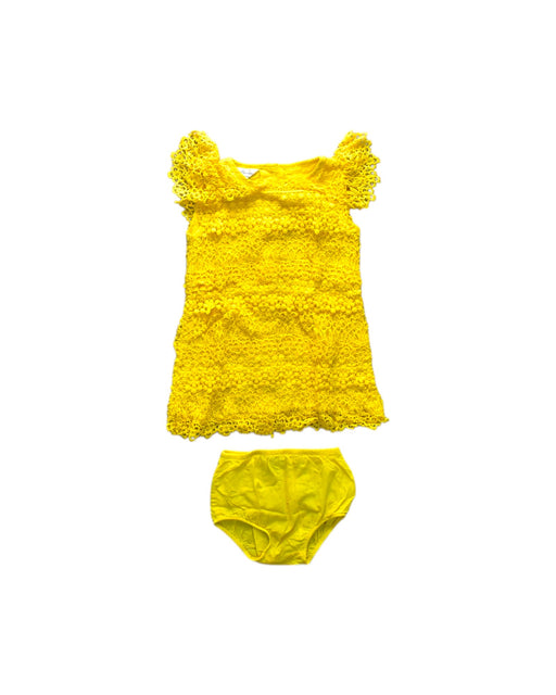 A Yellow Short Sleeve Dresses from Ralph Lauren in size 6-12M for girl. (Front View)