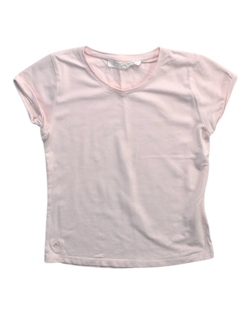 A Pink Short Sleeve T Shirts from Chateau de Sable in size 5T for girl. (Front View)