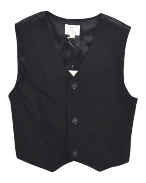 A Black Suit Vests from Kingkow in size 8Y for boy. (Front View)