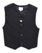 A Black Suit Vests from Kingkow in size 8Y for boy. (Front View)