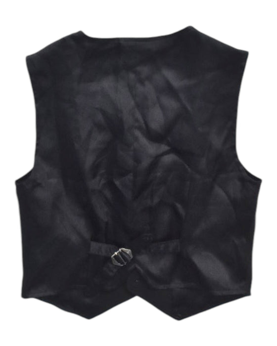 A Black Suit Vests from Kingkow in size 8Y for boy. (Back View)