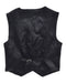 A Black Suit Vests from Kingkow in size 8Y for boy. (Back View)