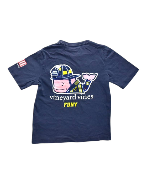 A Navy Short Sleeve T Shirts from Vineyard Vines in size 5T for boy. (Back View)