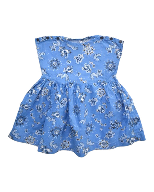 A Blue Sleeveless Dresses from Petit Bateau in size 6-12M for girl. (Front View)