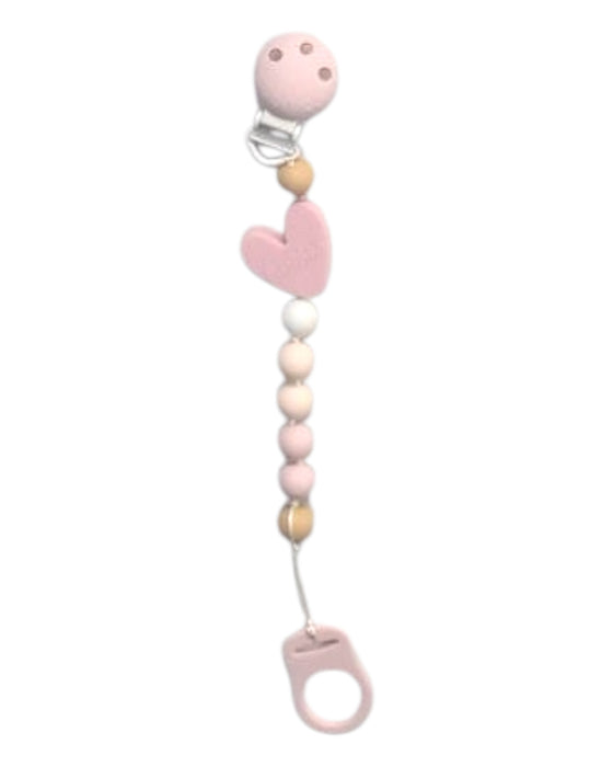 A Pink Bibs from Kushies in size O/S for girl. (Front View)