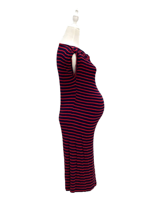 A Red Short Sleeve Dresses from Mayarya in size Maternity-S for maternity. (Back View)