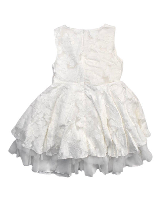 A White Sleeveless Dresses from bloomB in size 7Y for girl. (Back View)