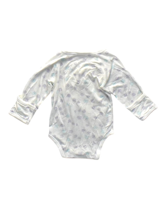 A White Long Sleeve Bodysuits from Les Enphants in size 3-6M for neutral. (Back View)