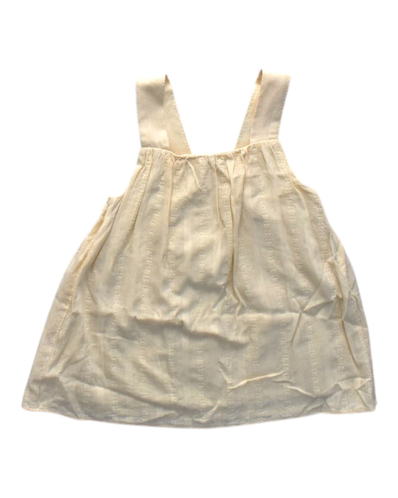 A Ivory Sleeveless Dresses from Our Mini Nature in size 7Y for neutral. (Front View)