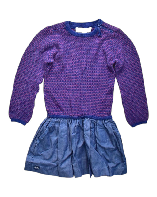 A Purple Sweater Dresses from Chateau de Sable in size 4T for girl. (Front View)