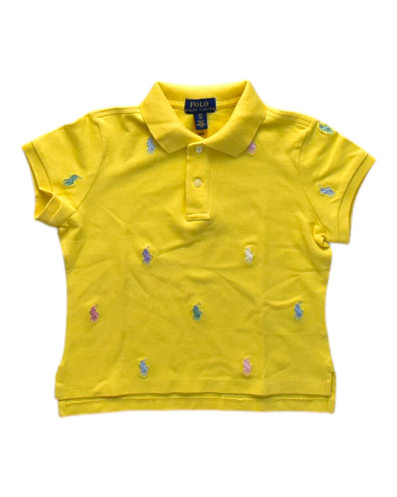 A Yellow Short Sleeve Polos from Polo Ralph Lauren in size 7Y for neutral. (Front View)