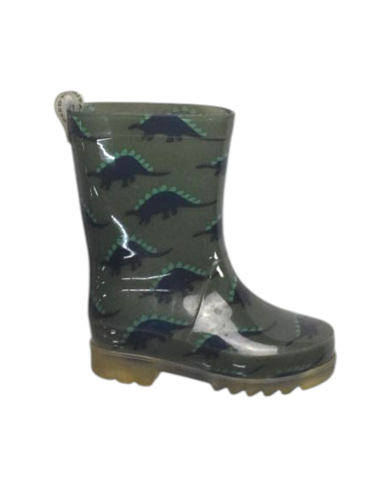 A Green Rain Boots from Seed in size 3T for boy. (Front View)