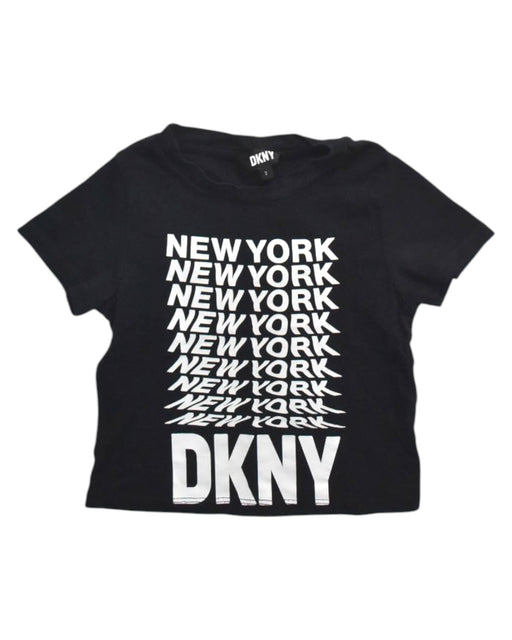 A Black Short Sleeve T Shirts from DKNY in size 2T for boy. (Front View)
