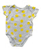 A Grey Short Sleeve Bodysuits from Mothercare in size 6-12M for neutral. (Front View)