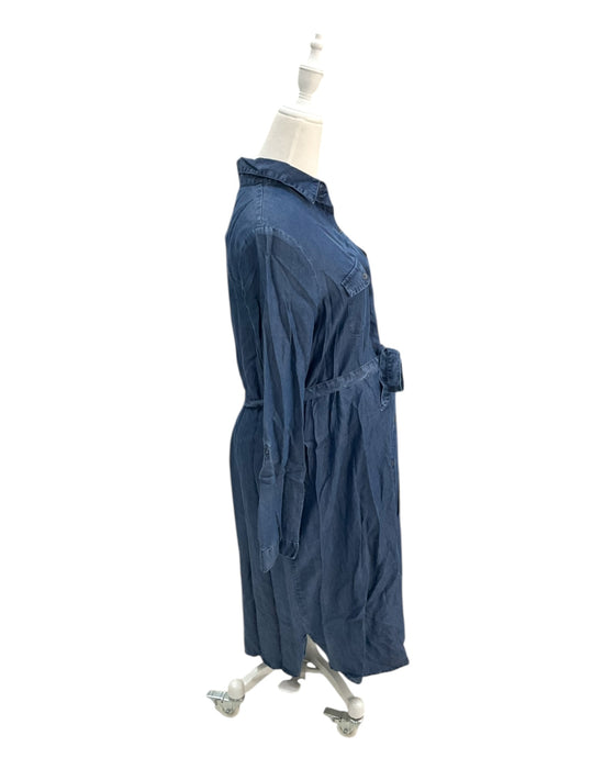 A Blue Long Sleeve Dresses from Jojo Maman Bébé in size Maternity-S for maternity. (Back View)