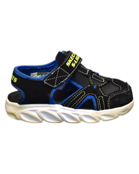 A Black Sneakers from Skechers in size 3T for boy. (Front View)