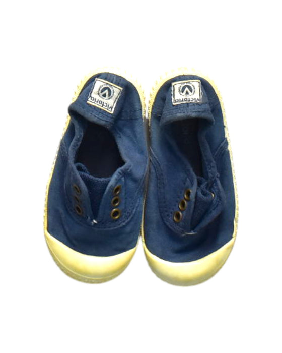 A Navy Slip Ons from Victoria in size 18-24M for neutral. (Back View)