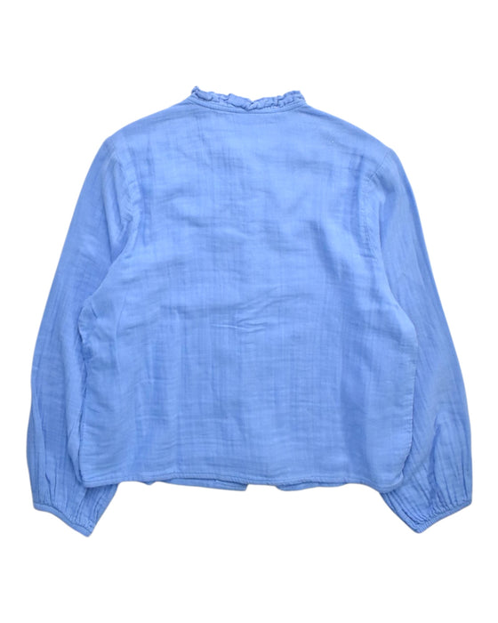 A Blue Long Sleeve Shirts from Petit Bateau in size 12Y for girl. (Back View)