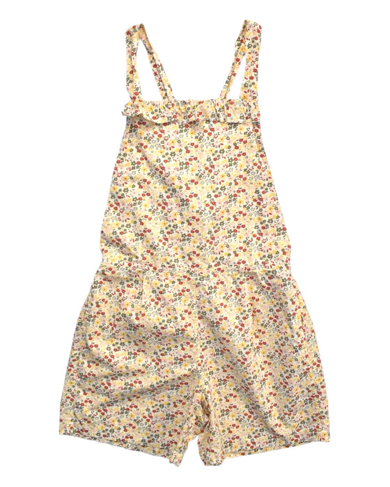 A Multicolour Overall Shorts from Petit Bateau in size 12Y for girl. (Front View)