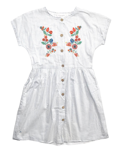 A White Short Sleeve Dresses from Chateau de Sable in size 12Y for girl. (Front View)