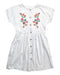 A White Short Sleeve Dresses from Chateau de Sable in size 12Y for girl. (Front View)