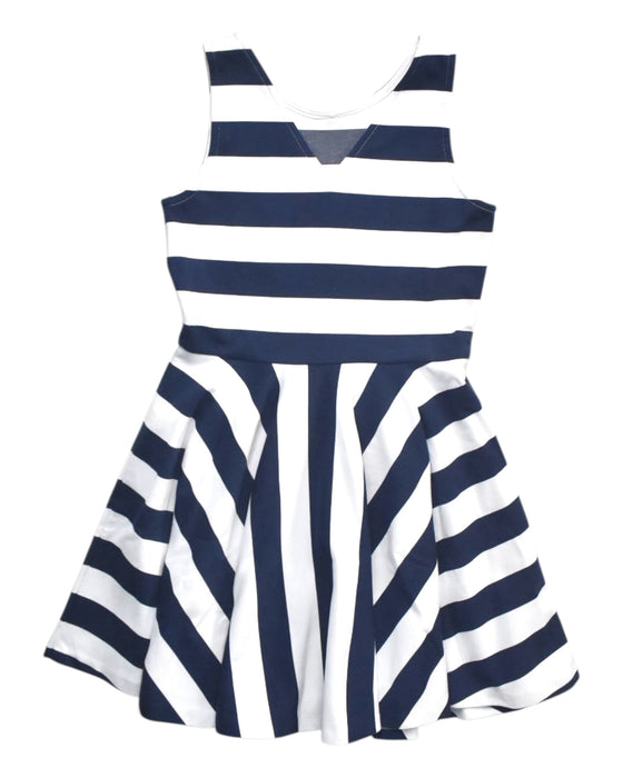 A Navy Sleeveless Dresses from Polo Ralph Lauren in size 12Y for girl. (Back View)