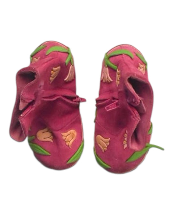 A Pink Booties from Pom d’Api in size 3T for girl. (Back View)