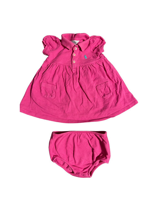 A Pink Dress Sets from Ralph Lauren in size 3-6M for girl. (Front View)
