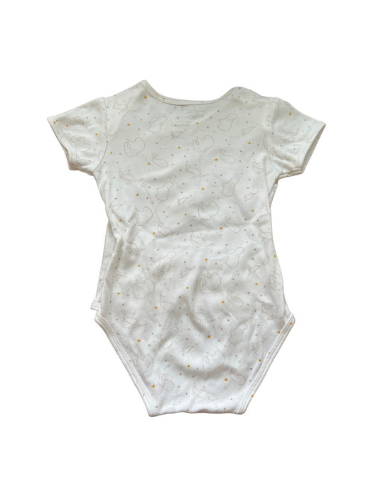A White Short Sleeve Bodysuits from Oeteo in size 6-12M for neutral. (Back View)
