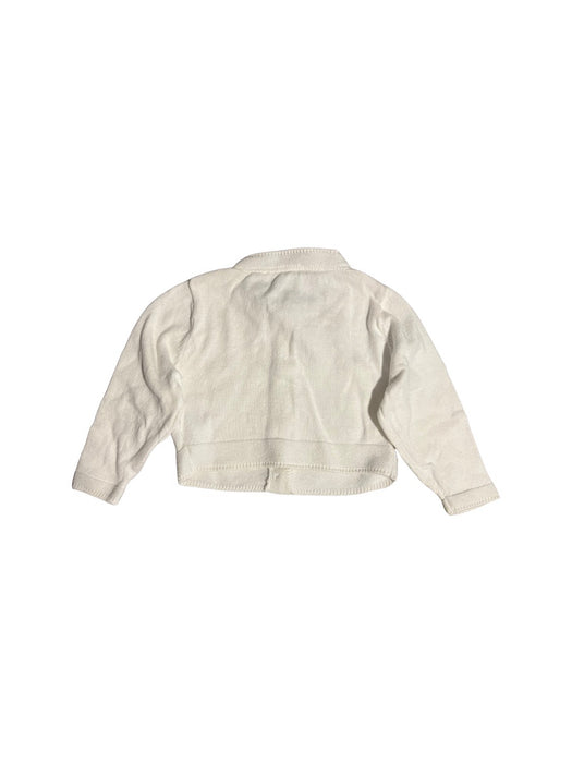 A White Cardigans from Château de Sable in size 3-6M for girl. (Back View)